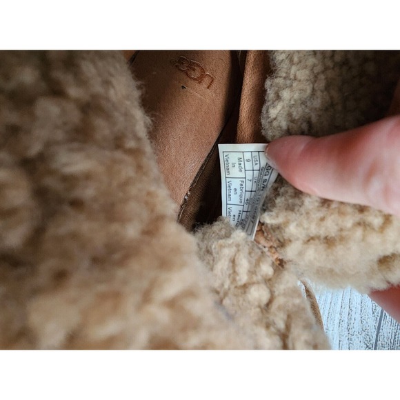 Ugg Women Starlyn Shearling High Top Boot Sneaker Size 9 Brown Lace Up Lined - Picture 12 of 12